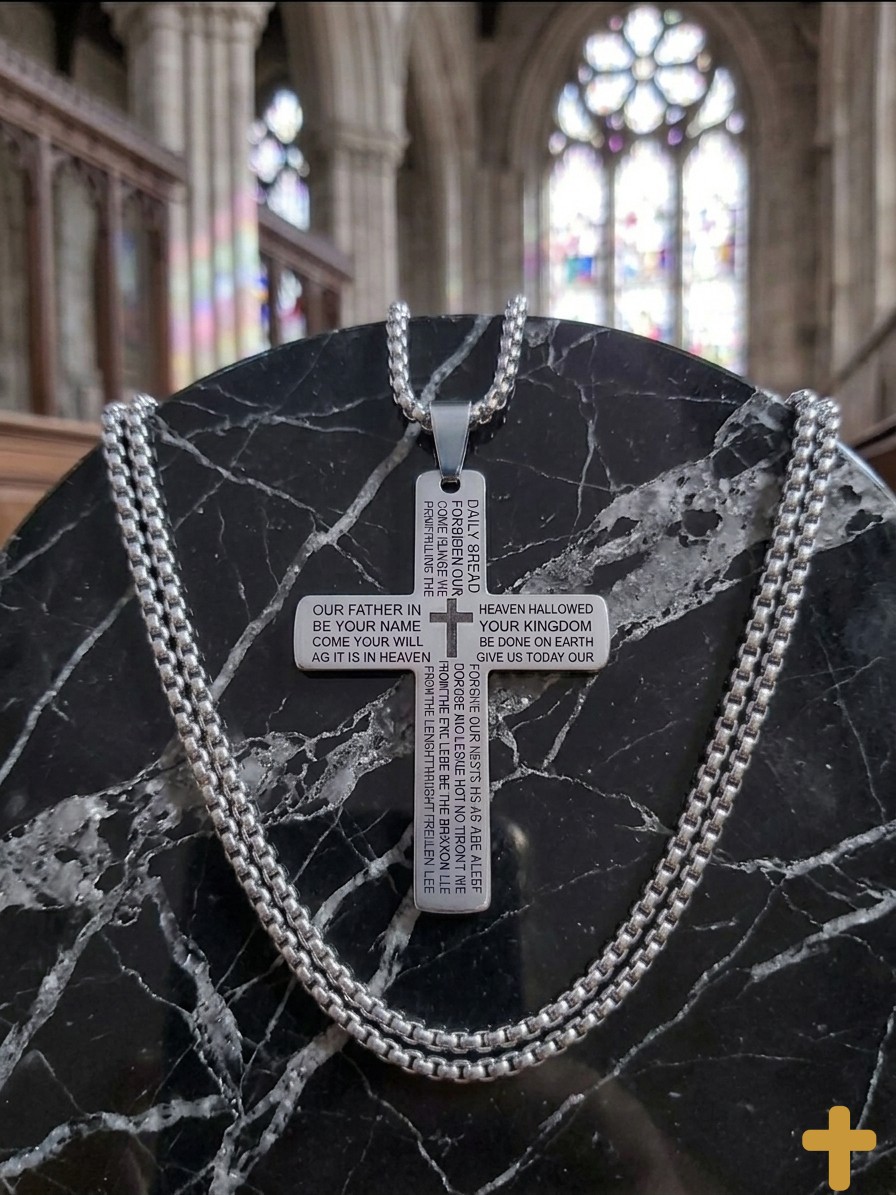 Lords Prayer - Stainless Steel Pendant Silver