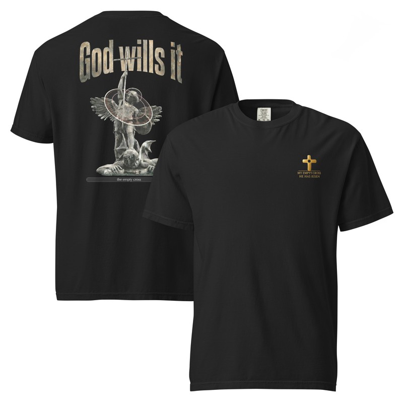 God Wills It - Michael slaying Satan T-shirt 1717 — image 5
