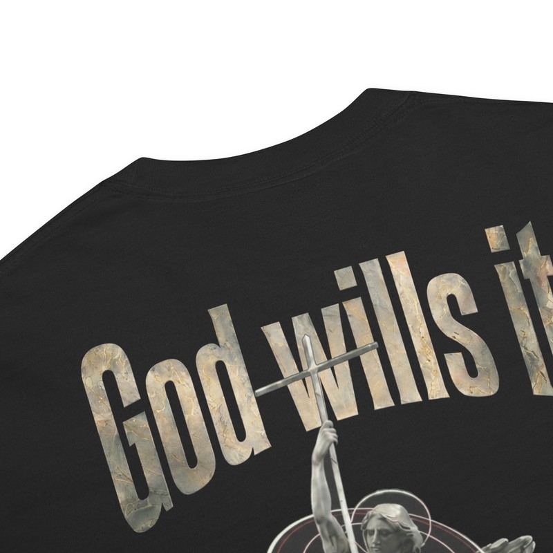 God Wills It - Michael slaying Satan T-shirt 1717 — image 4