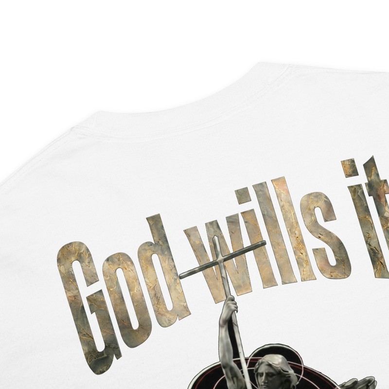 God Wills It - Michael slaying Satan T-shirt 1717 — image 9