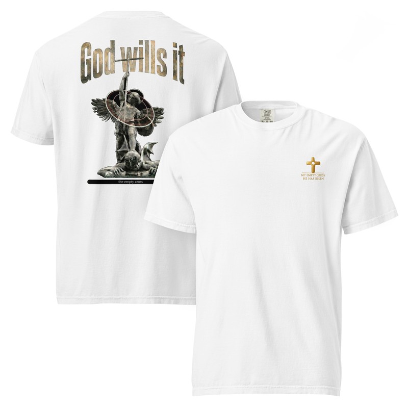 God Wills It - Michael slaying Satan T-shirt 1717 — image 10